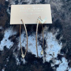 Mia Fiore Sterling Silver Oval Hoop Earrings BNWT